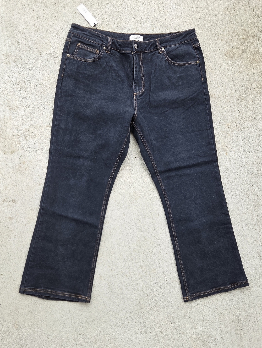 Martha By Martha Stewart Mid Rise Cropped Flare  Jeans Sz 20 NWT  Blue Indigo